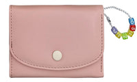 Portefeuille femme trois volets rose avec perles colorées Beads Series