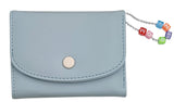 Portefeuille femme trois volets bleu avec perles colorées Beads Series