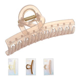 Pince à cheveux transparente beige rose ou marron Basic Series