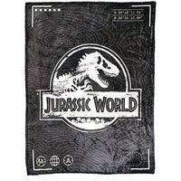 Couverture large imprimée noire Jurassic World