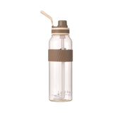Bouteille plastique marron avc poignée & paille 1000ml Jurassic World