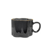Tasse en verre 280ml noire Golden Edge Series
