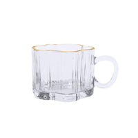 Tasse en verre 280ml blanche Golden Edge Series