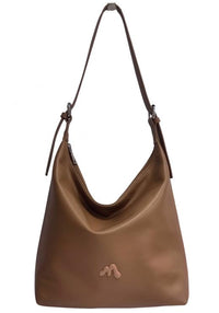 Sac épaule marron lettre M Solid Color Series
