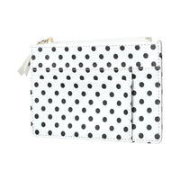 Porte monnaie blanc avec points noirs