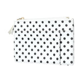 Porte monnaie blanc avec points noirs