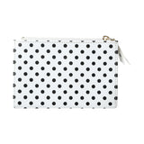 Porte monnaie blanc avec points noirs