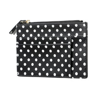 Porte monnaie noir avec points blancs