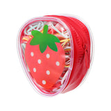Pochette forme de fruits avec 200 élastiques à cheveux Fruit