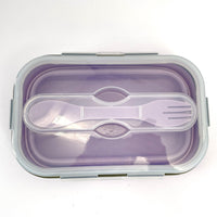 Boîte bento silicone pliable violet 1000ml Foldable