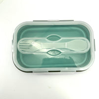 Boîte bento silicone pliable verte 1000ml Foldable