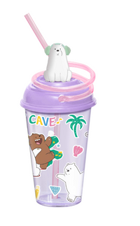Gobelet avec paille qui tourne Polaire 480ml WE BARE BEARS Music Festival
