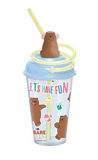 Gobelet avec paille qui tourne Grizz 480ml WE BARE BEARS Music Festival