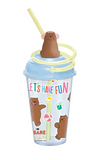 Gobelet avec paille qui tourne Grizz 480ml WE BARE BEARS Music Festival