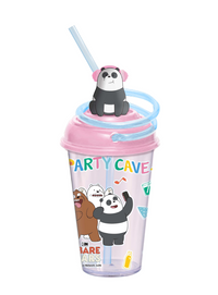 Gobelet avec paille qui tourne Panda 480ml WE BARE BEARS Music Festival