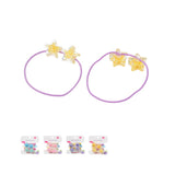 Elastiques avec perles x2 Shiny Pink
