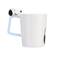 Tasse céramique avec figurine sur la poignée 300ml bleue Snoopy