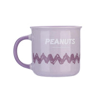 Tasse céramique violette avec cuillère 390ml Snoopy Colorful Life