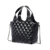 Sac à main noir Diamond Pattern