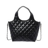 Sac à main noir Diamond Pattern