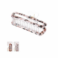 Pince à cheveux gd modèle rectangulaire 2 coloris différents Hair Claw