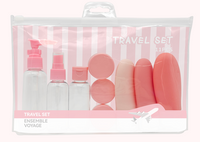 Ste de voyage 11 pcs rose soutenu Candy Color