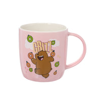 Set tasses et cuillères roses 350ml WE BARE BEARS