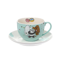 Tasse céramique dessert 240ml verte avec dessous de verre WE BARE BEARS
