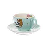 Tasse céramique dessert 240ml verte avec dessous de verre WE BARE BEARS