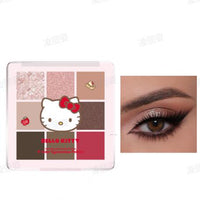 Palette de 9 fards à paupières Hello Kitty 02 tons rouges Sanrio Makeup