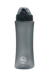 Bouteille Tritan couvercle rabattable sangle 660 ml noire Flip Top Series