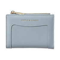 Portefeuille femme bleu clair simple & classic Solid Color