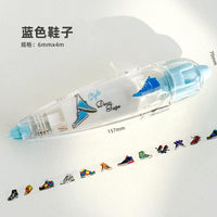 Ruban décoratif rétractable chaussures bleues Tape Series