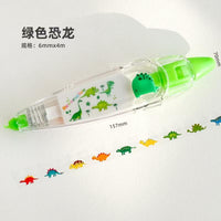 Ruban décoratif rétractable Dinosaure vert Tape Series