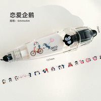 Ruban décoratif rétractable Romance Penguin Stationnery Series