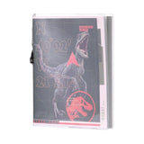 Carnet avc badge métal 80 pages Jurassic World
