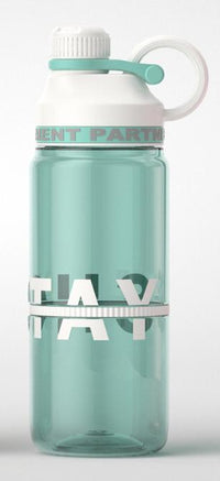 Bouteille plastique Tritan paille et poignée 750 ml verte Minimaliste Series