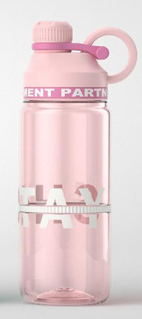 Bouteille plastique Tritan paille et poignée 750 ml rose Minimaliste Series