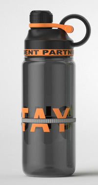 Bouteille plastique Tritan paille et poignée 750 ml noire Minimaliste Series