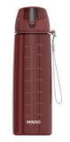 Bouteille plastique Tritan couvercle et sangle 820 ml rouge Minimaliste Series