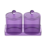 Ensemble de rangement pour cosmétiques violet Stripe Series