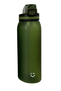 Bouteille portable plastique avec poignée 900 ml verte Vibrant Sports Series