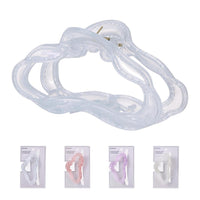 Pince à griffes entremêlées forme triangle blche rose ou violet Basic Series