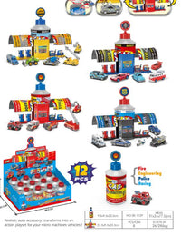 Circuit voiture rangé dans une boite d'additif moteur Lifelike Series