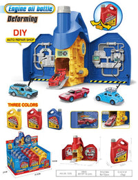 Circuit voiture rangé dans un bidon de carburant Lifelike Series