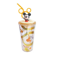Bouteille avec paille dorée 480ml Disney Mickey Mouse Fun Life Collection