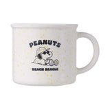 Tasse en céramique émaillée 320ml jaune Snoopy Beach Fun Collection