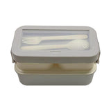 Boîte à déjeuner carrée double grise 1400 ml Simple Style Series
