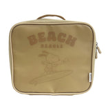 Lunch bag forme boîte beige Snoopy Beach Fun Collection