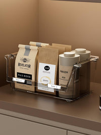 Boîte de rangement transparente empilable L gris Stackable Series